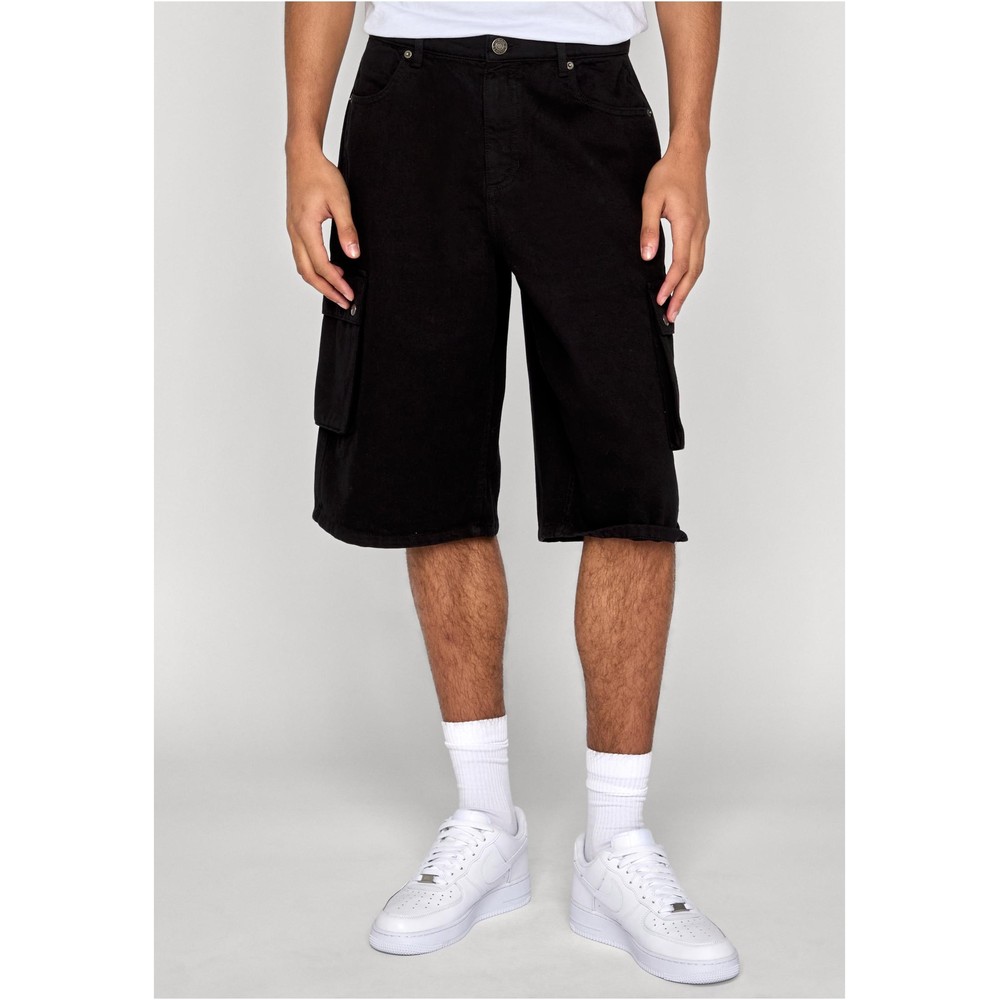 Urban Classics - Washed Workwear Cargo Shorts - Black